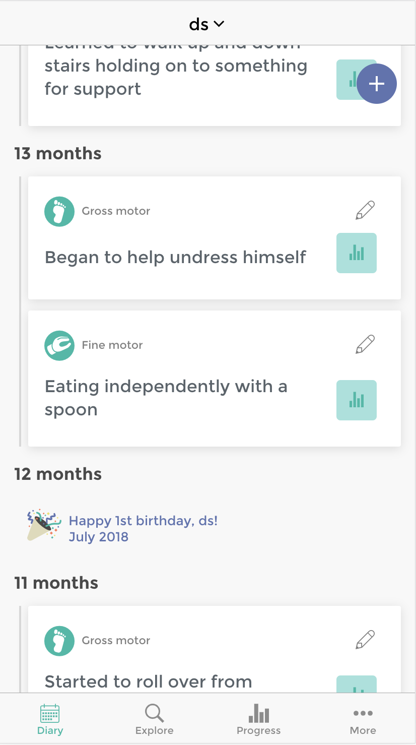 BabyTracks app screen 7