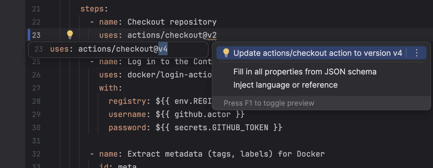 GitHub Actions Manager screen 3